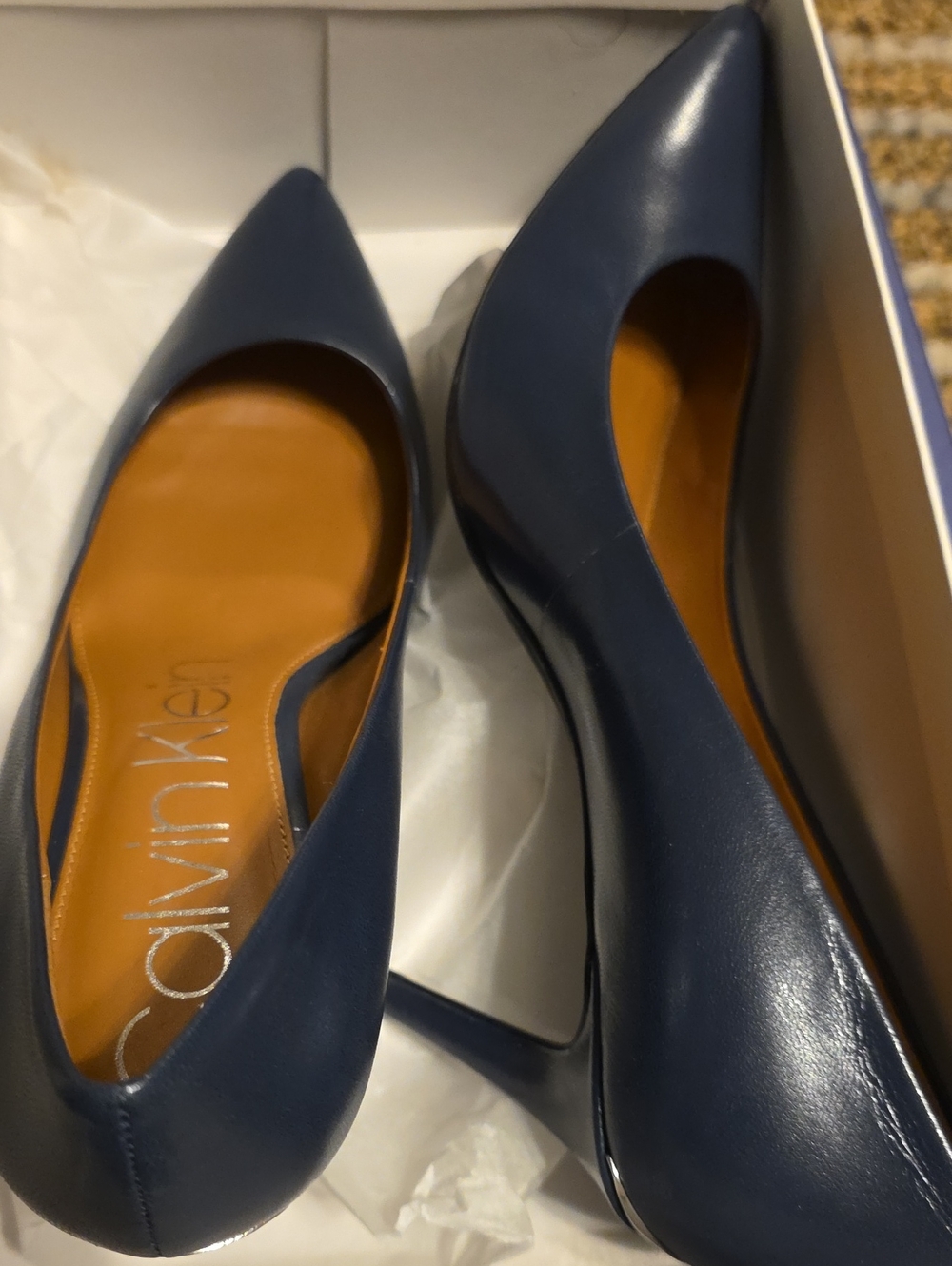 Calvin Klein Navy Blue Gayle Pump, Size 9.5